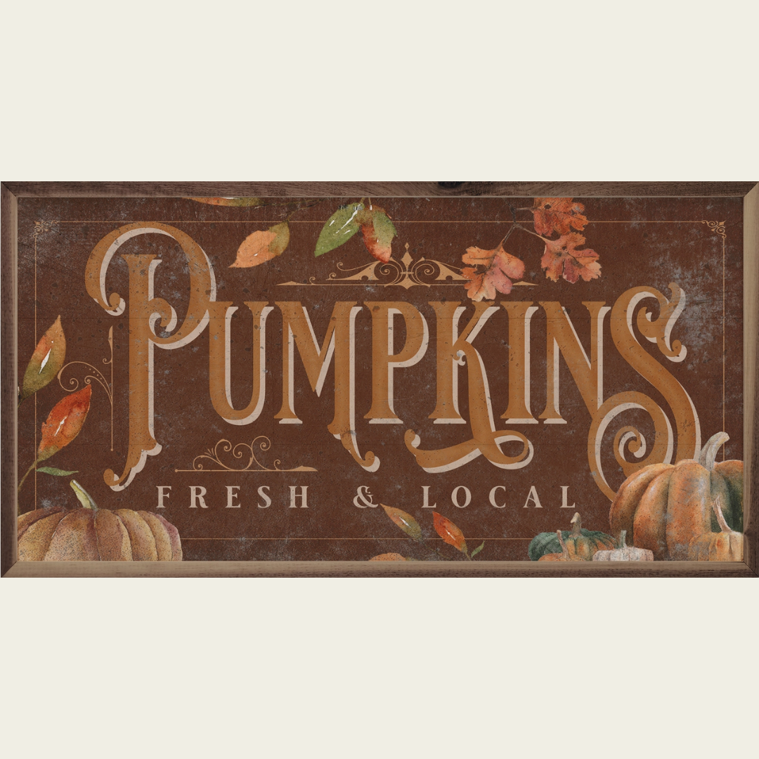 Pumpkins Fresh and Local Leaves Brown