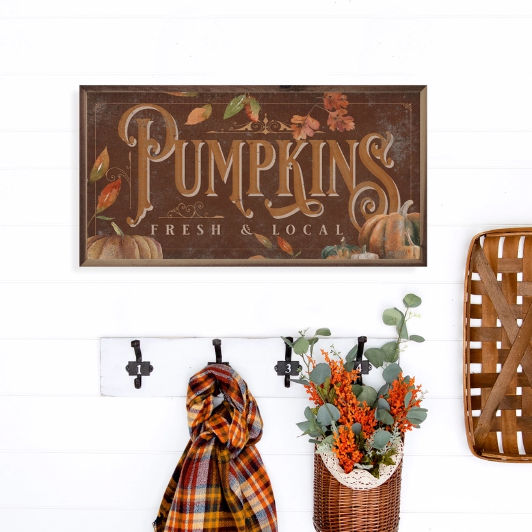 Pumpkins Fresh and Local Leaves Brown