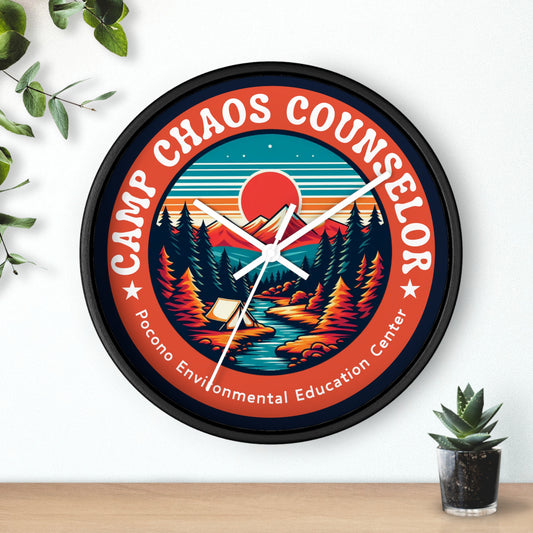 Camp Chaos Counselor PEEC Wall Clock