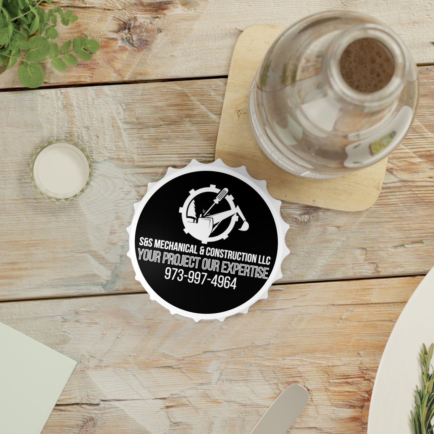 S&S Mechanical & Construction Magnet Bottle Opener