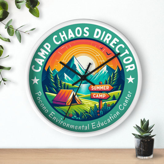 Camp Chaos Director PEEC Wall Clock