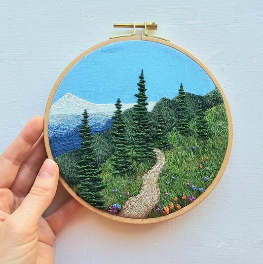 "Happy Trails" Landscape Embroidery Kit