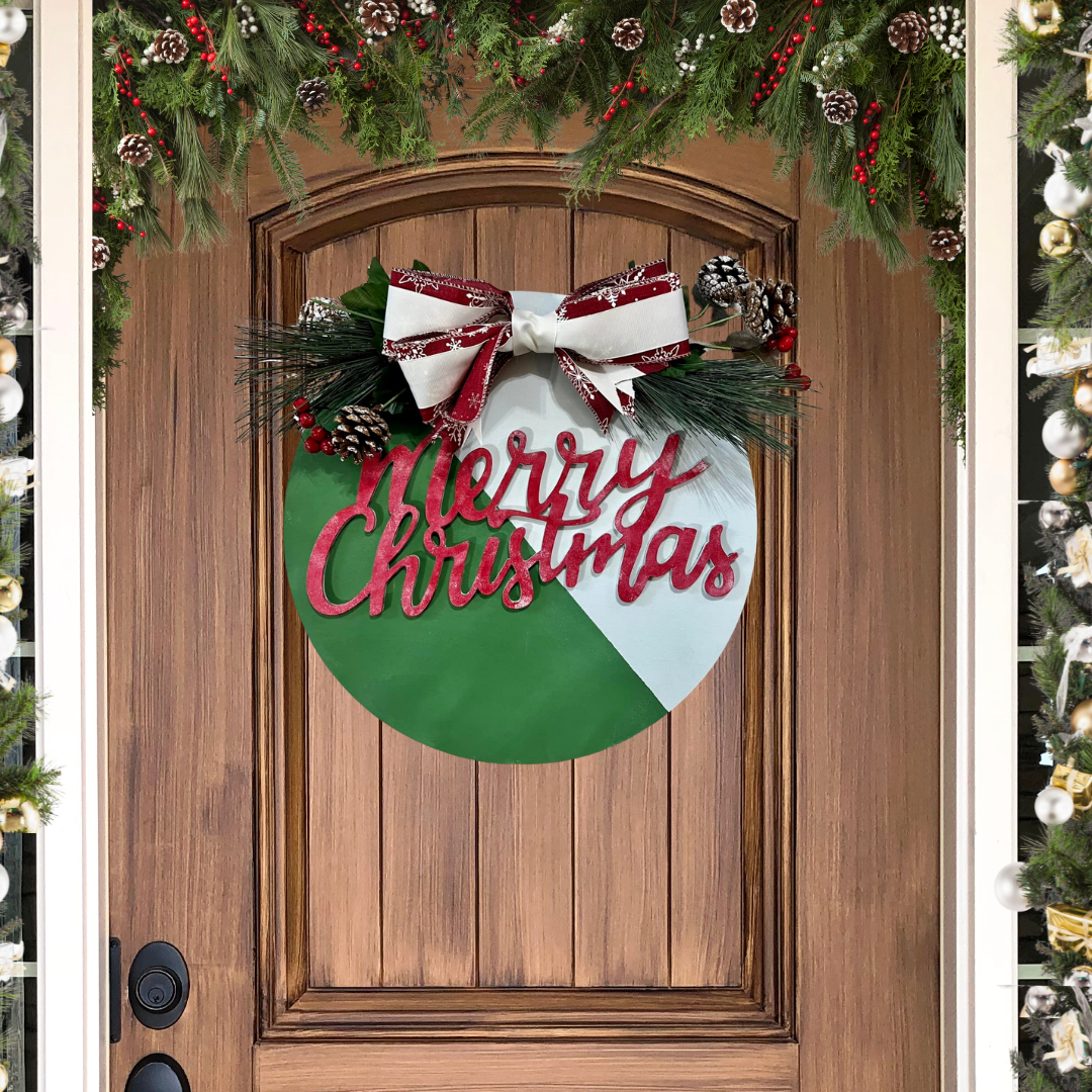 Christmas Wood Door Hanger at The Log Tavern Brewing Co. Milford