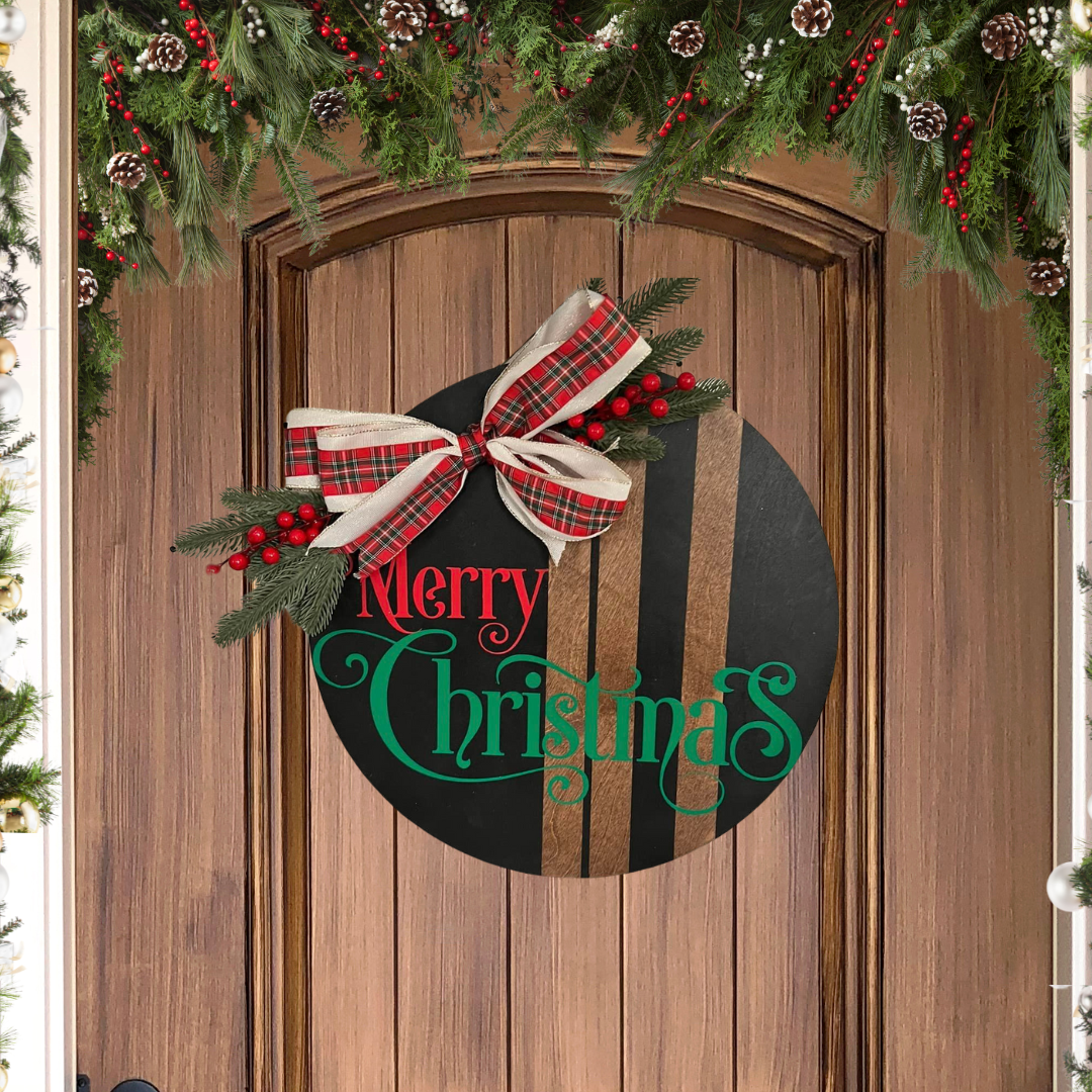 Christmas Wood Door Hanger at The Log Tavern Brewing Co. Milford
