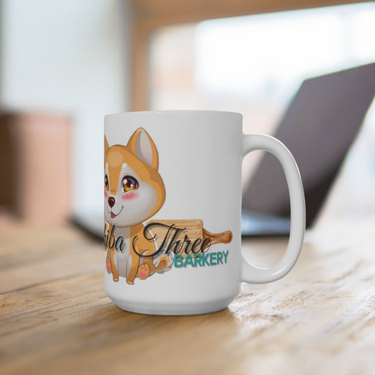 Shiba Three Barkery 15oz Coffee Mug