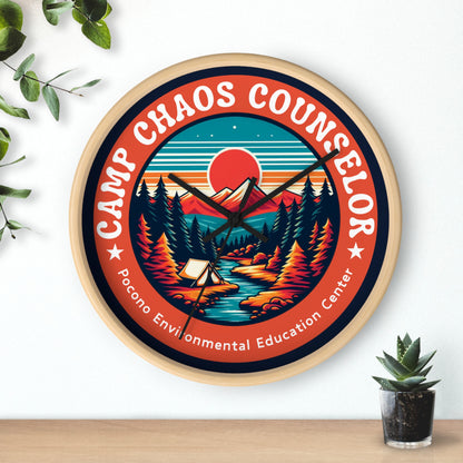 Camp Chaos Counselor PEEC Wall Clock