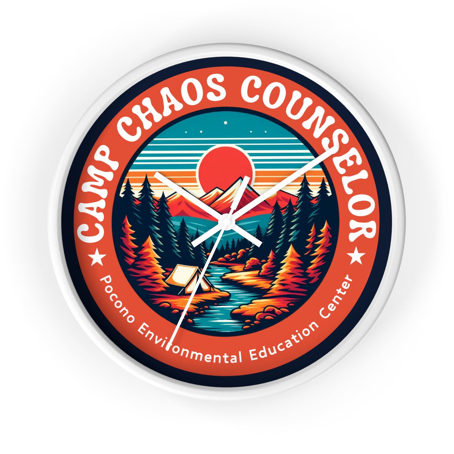 Camp Chaos Counselor PEEC Wall Clock