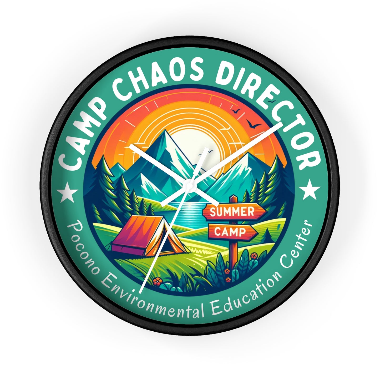 Camp Chaos Director PEEC Wall Clock