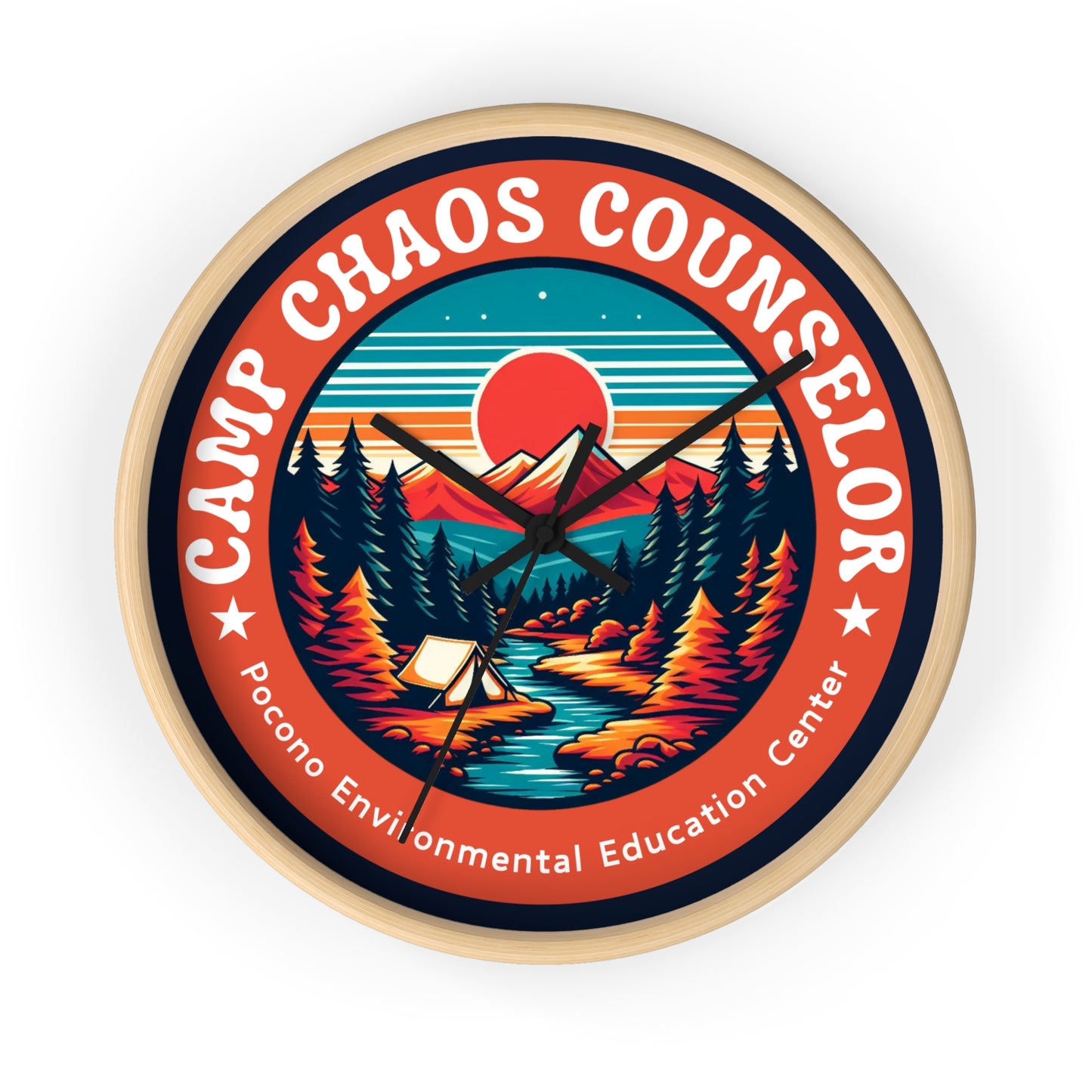 Camp Chaos Counselor PEEC Wall Clock