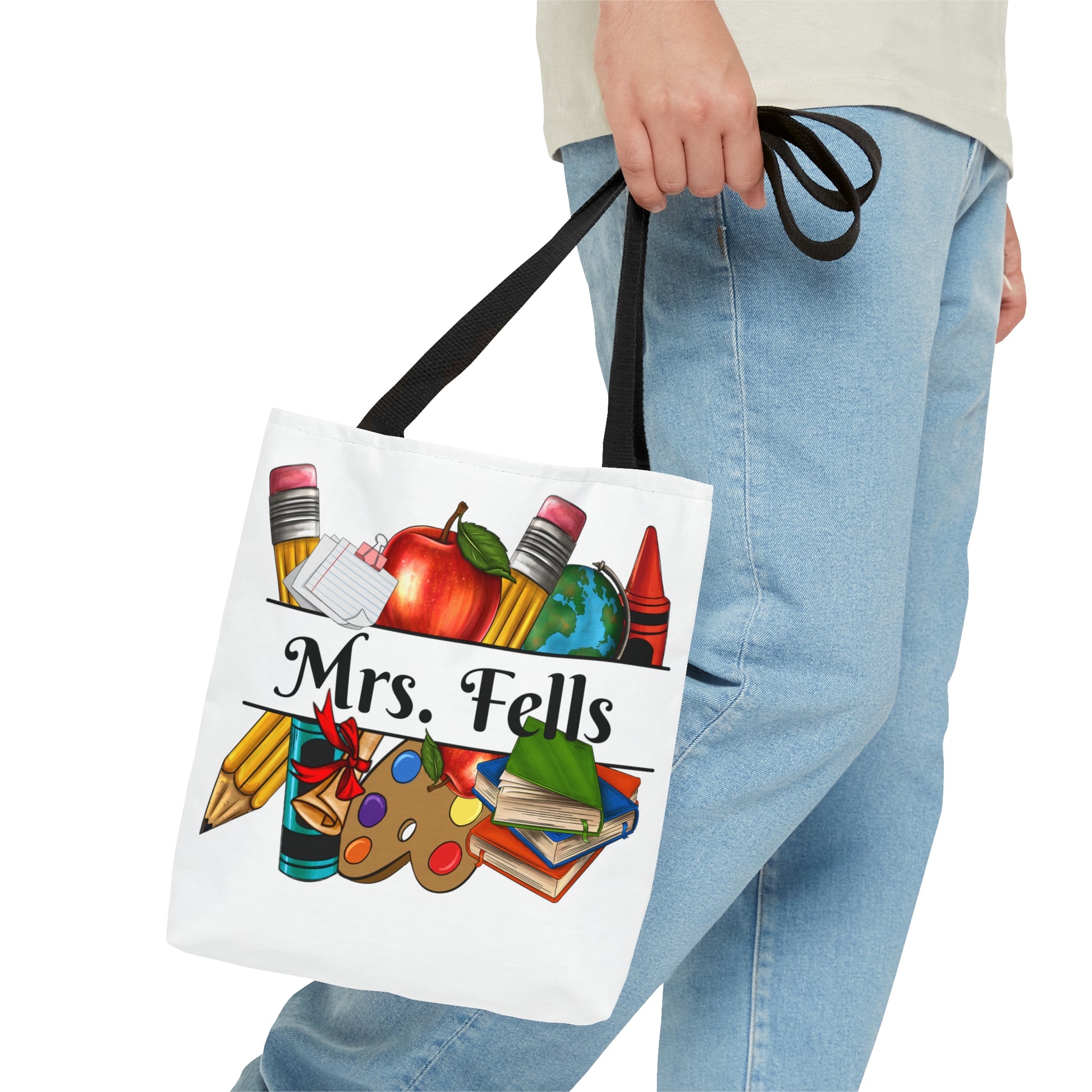 Custom Teacher Tote Bag (White)