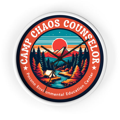 Camp Chaos Counselor PEEC Wall Clock