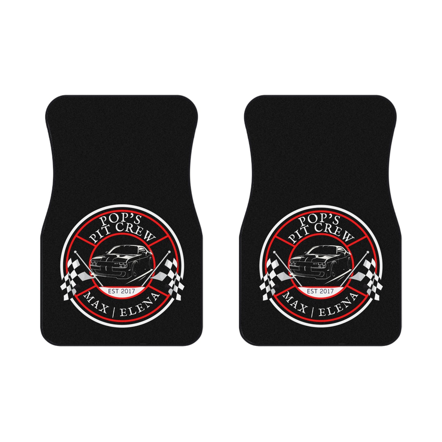 Pops Pit Crew Car Mats (2x Front)