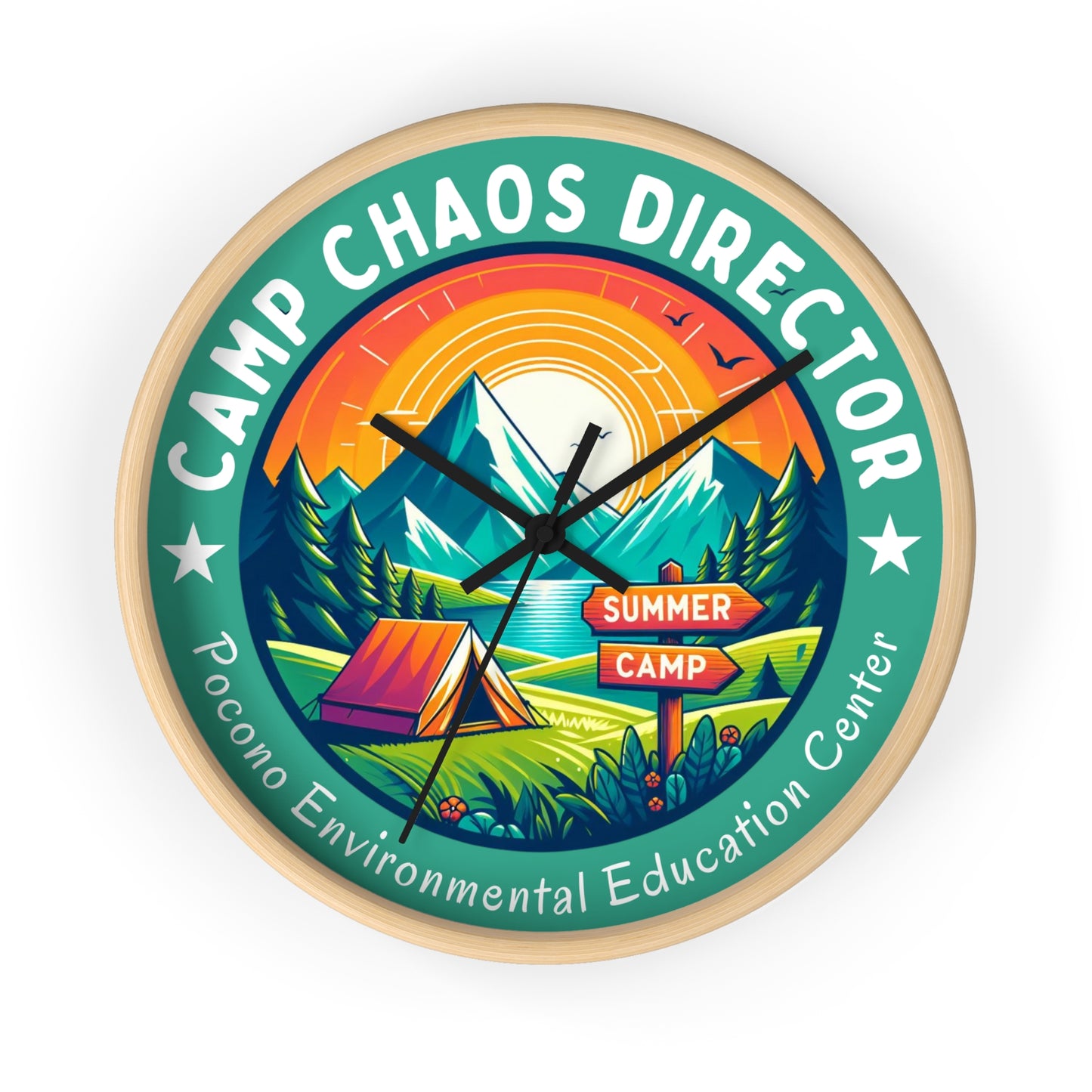 Camp Chaos Director PEEC Wall Clock