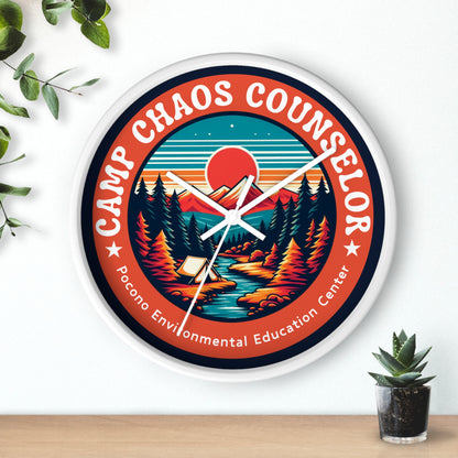 Camp Chaos Counselor PEEC Wall Clock