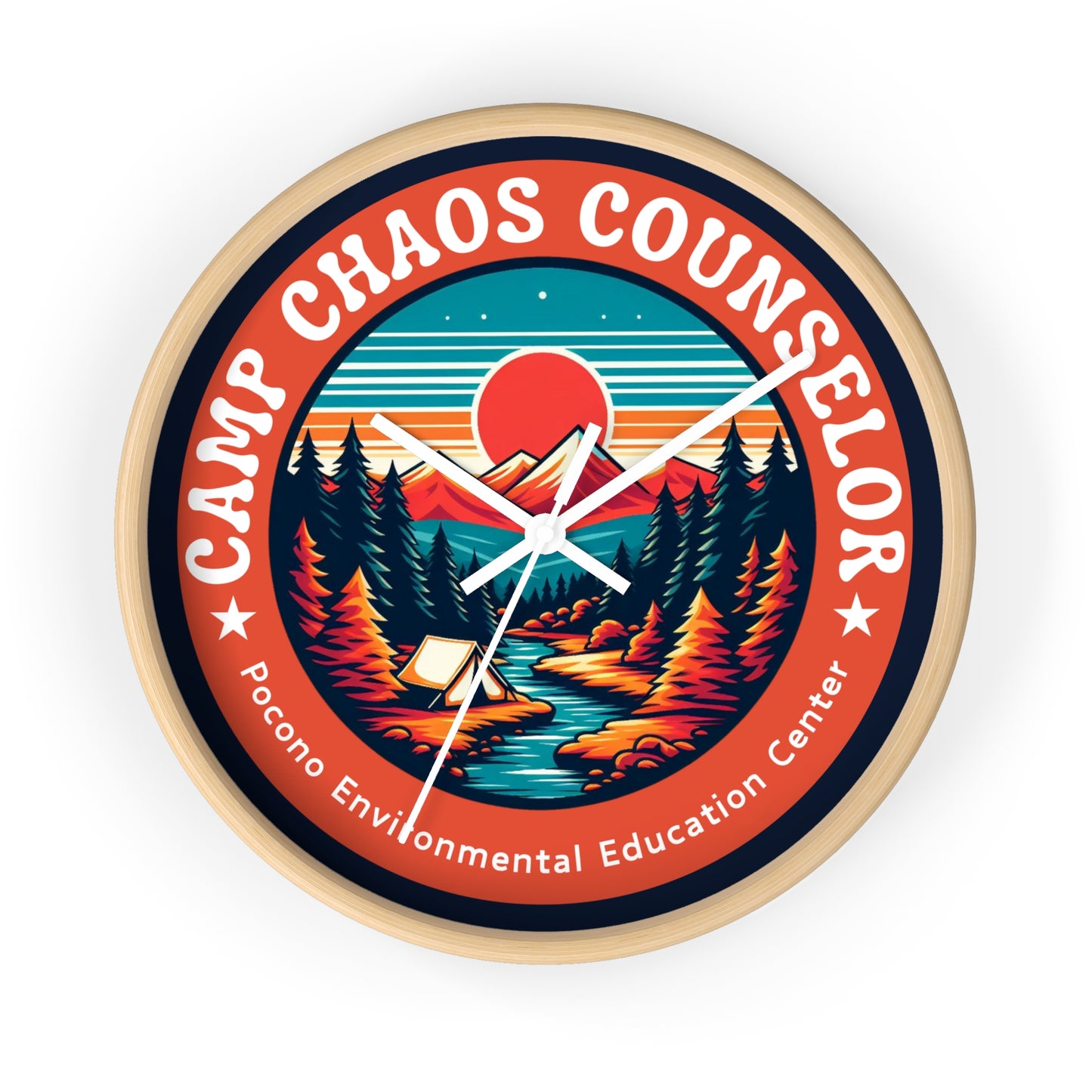 Camp Chaos Counselor PEEC Wall Clock