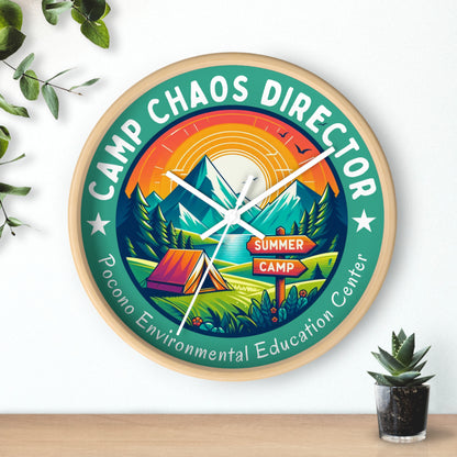 Camp Chaos Director PEEC Wall Clock