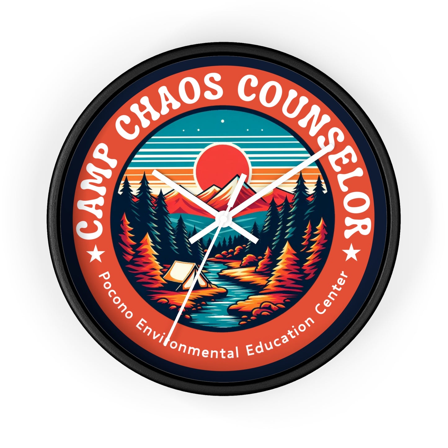 Camp Chaos Counselor PEEC Wall Clock