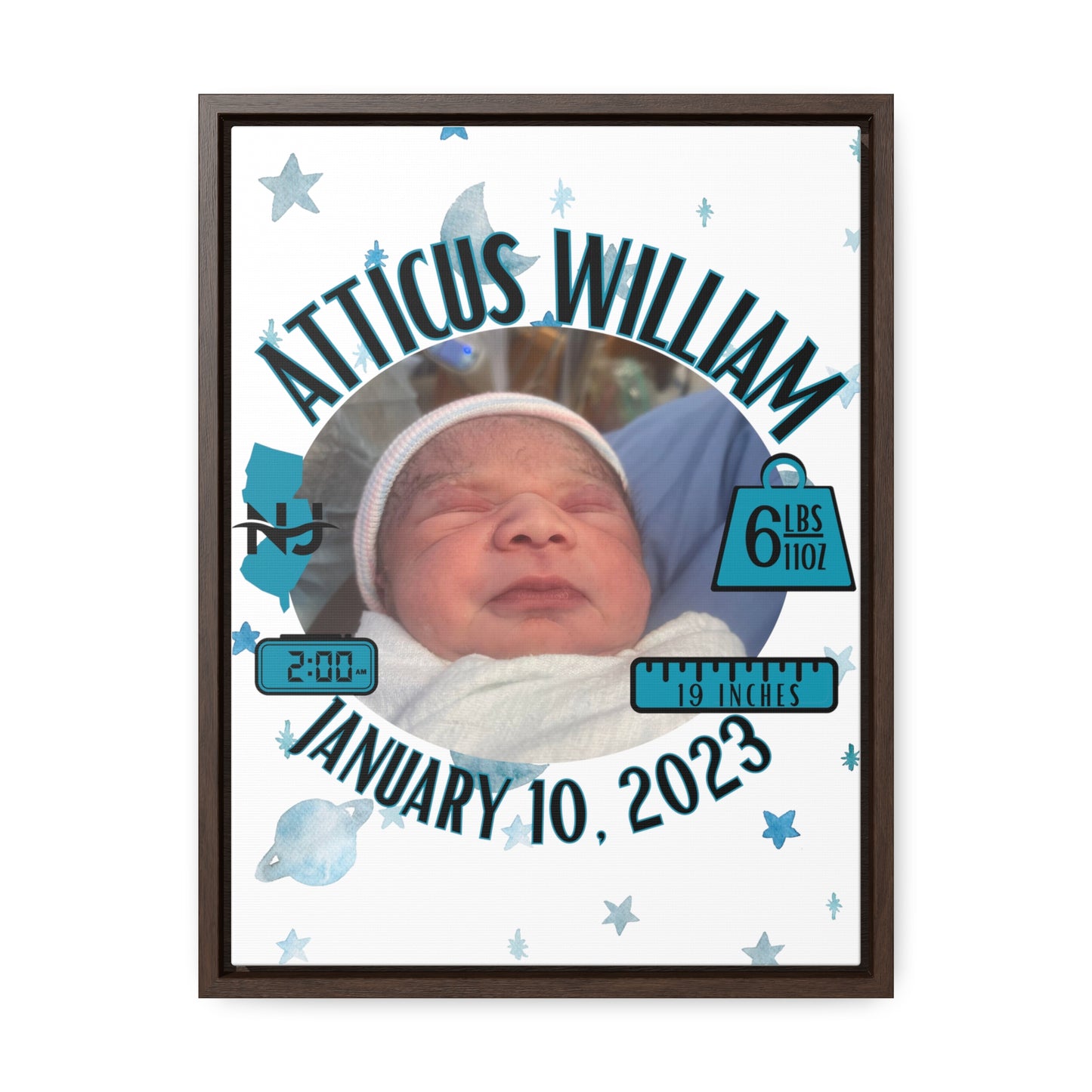 Atticus William Canvas Wrap