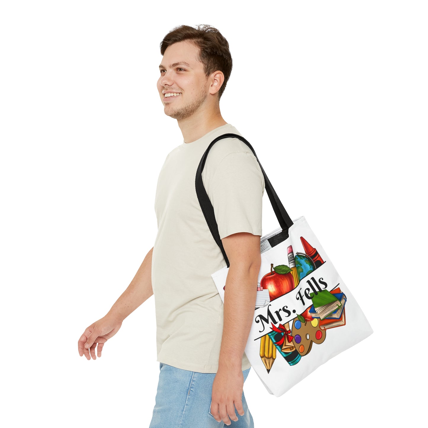 Custom Teacher Tote Bag (White)