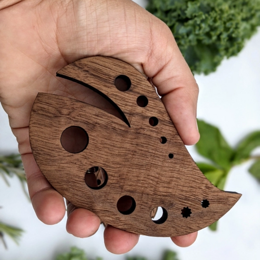 Solid-Wood Herb Stripper Kitchen Tool