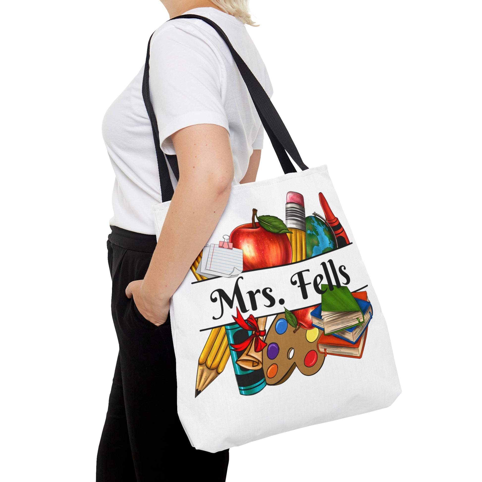 Custom Teacher Tote Bag (White)