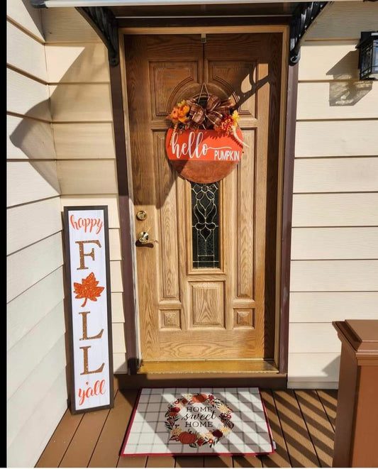 Personalized Seasonal Door Hanger and Porch leaners