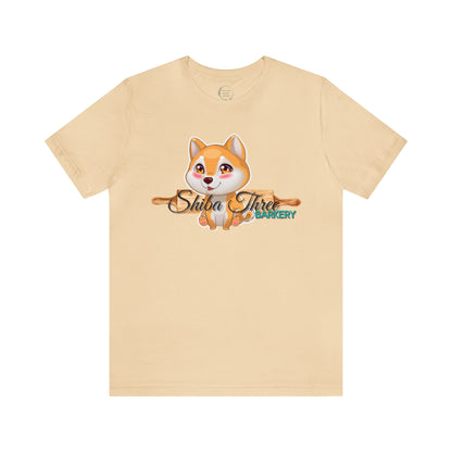 Shiba Three Barkery Short Sleeve T-Shirt