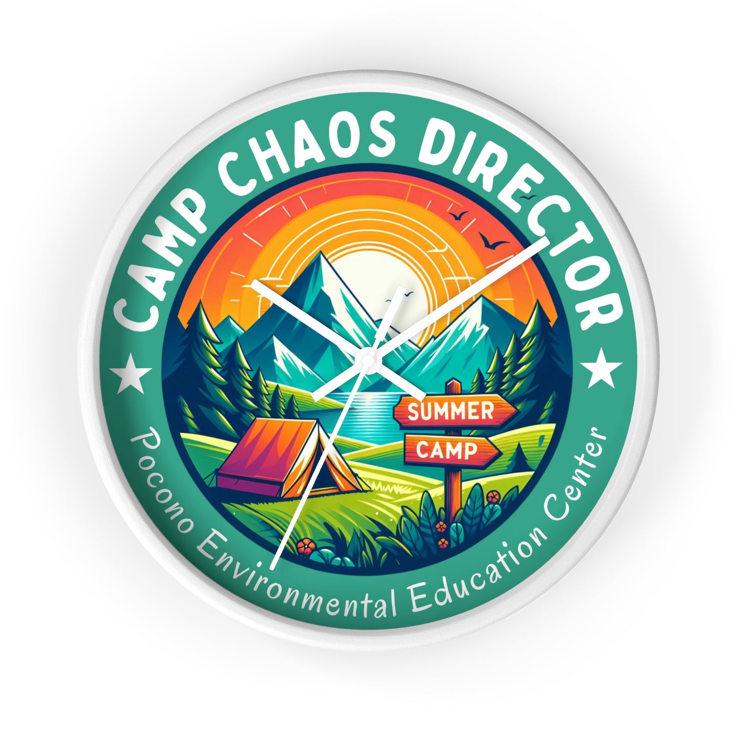 Camp Chaos Director PEEC Wall Clock