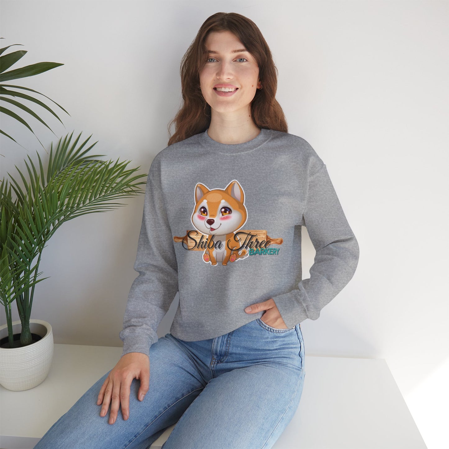 Shiba Three Barkery Crewneck Sweatshirt