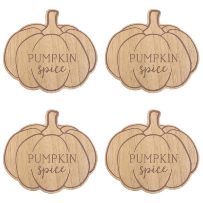 Pumpkin Spice Autumn Fall Coaster Set