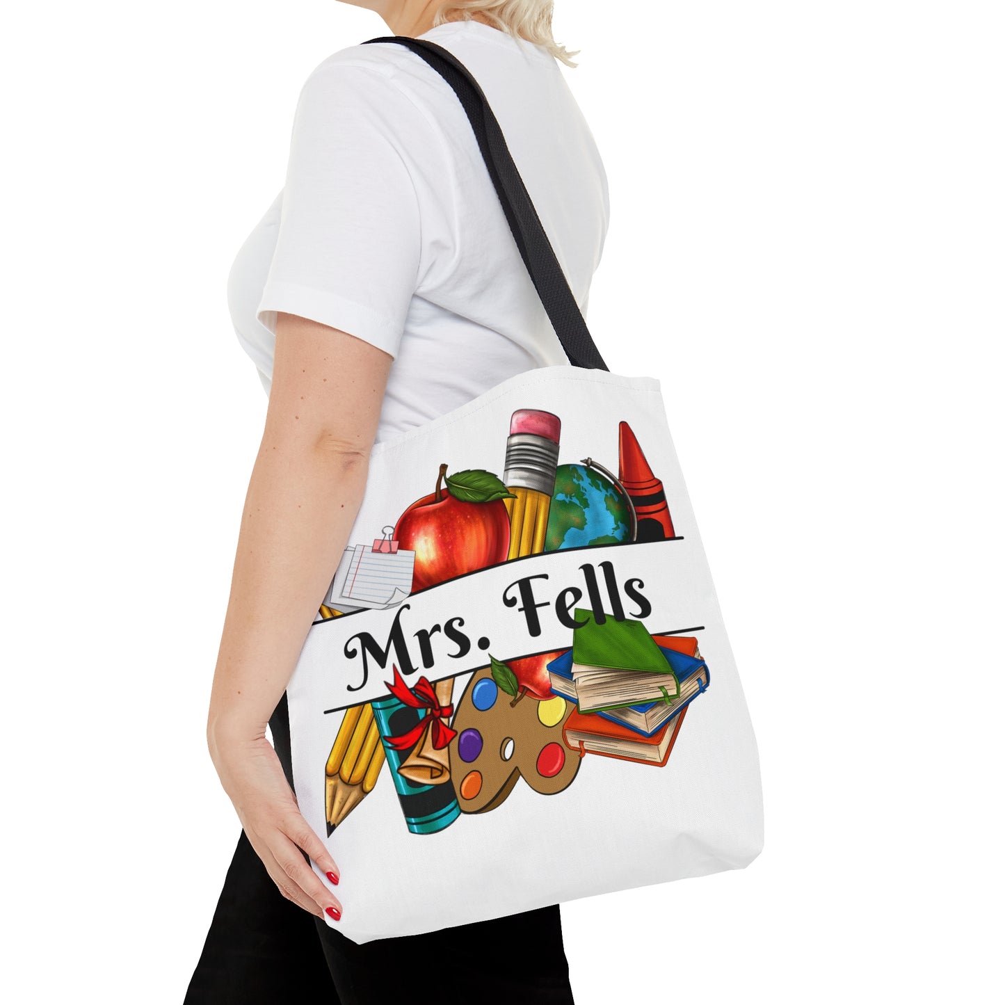 Custom Teacher Tote Bag (White)