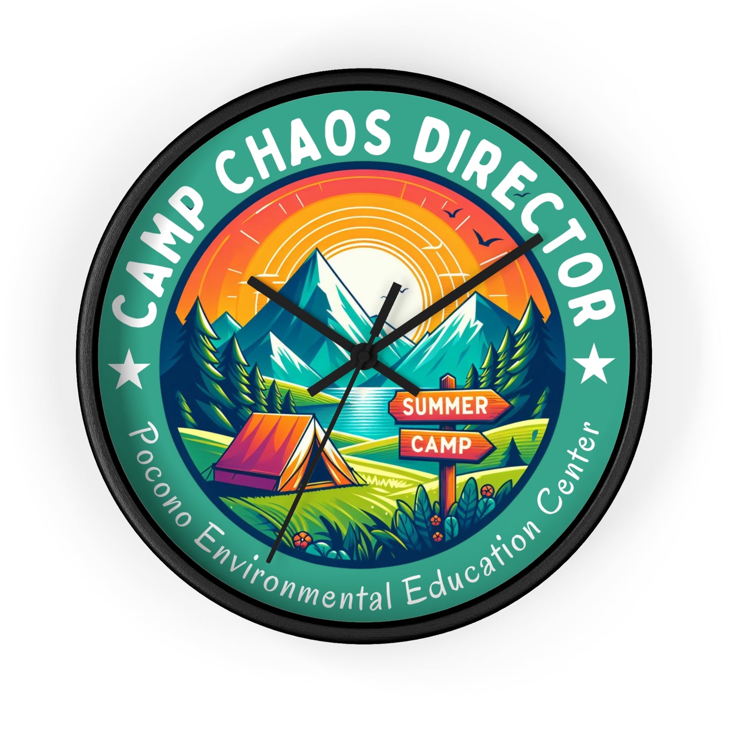 Camp Chaos Director PEEC Wall Clock