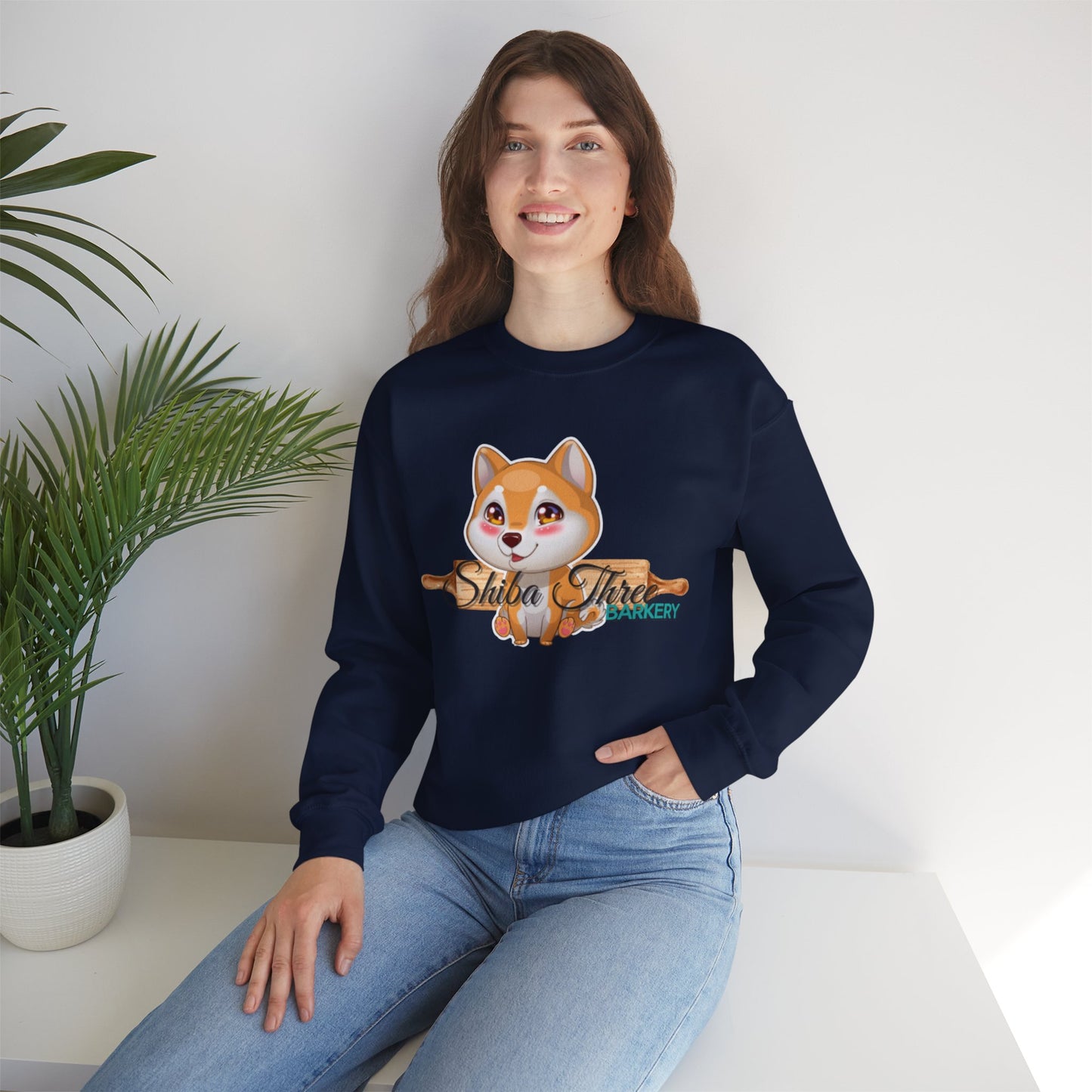 Shiba Three Barkery Crewneck Sweatshirt