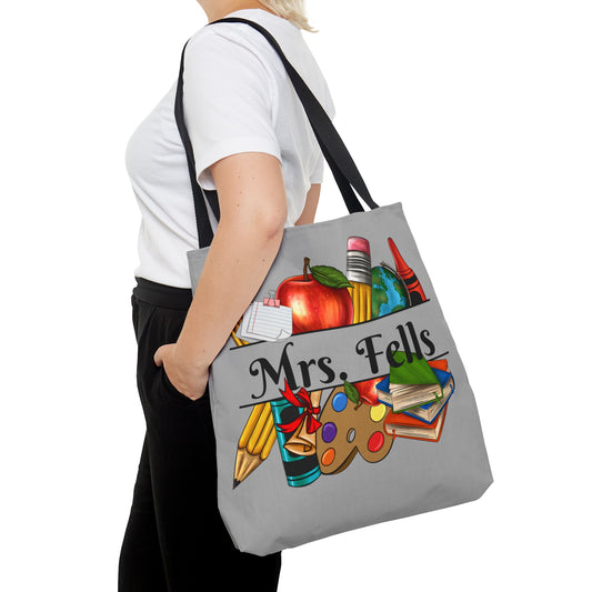 Custom Teacher Tote Bag (Gray)