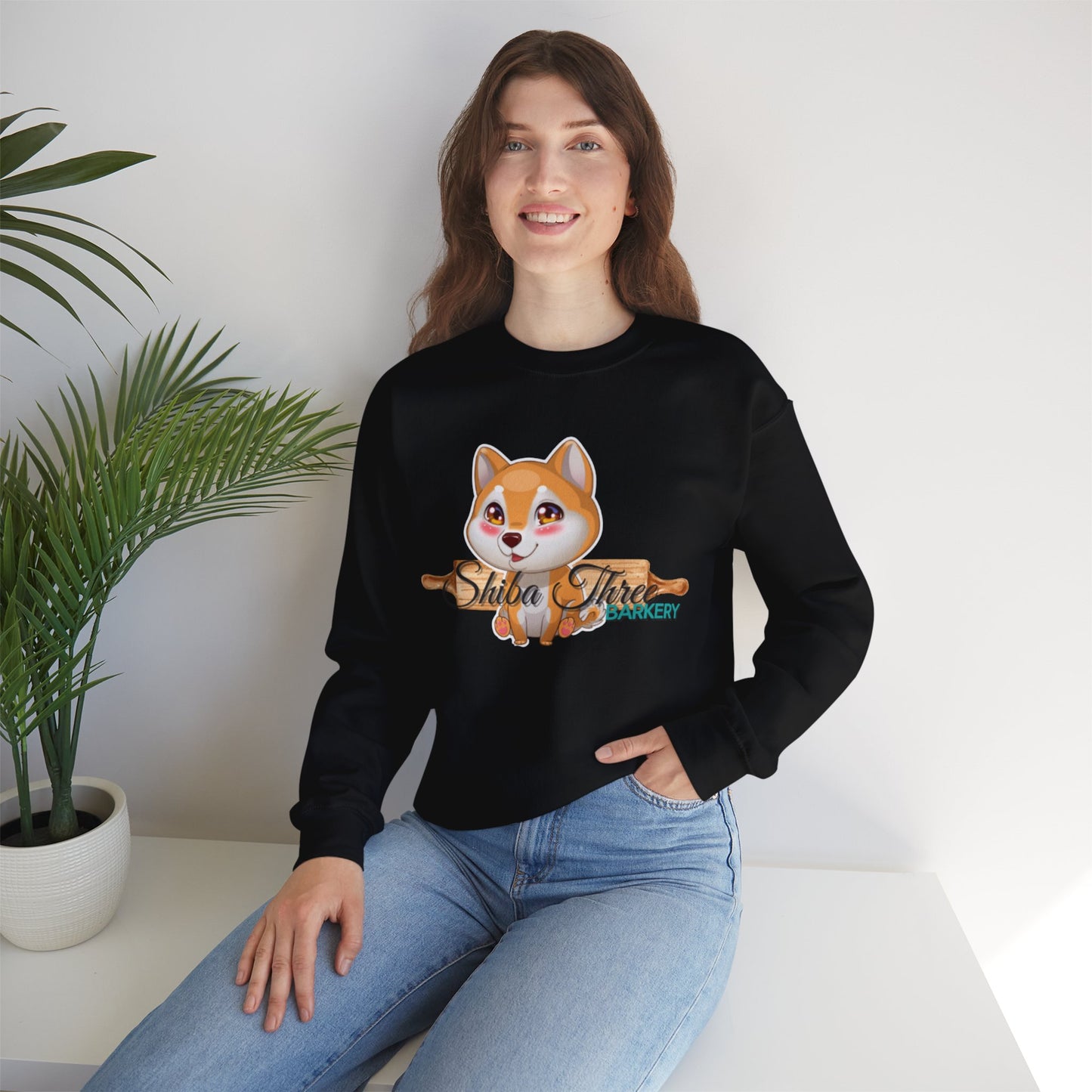 Shiba Three Barkery Crewneck Sweatshirt