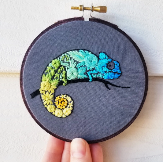 Chameleon Beginner Needlepoint Kit