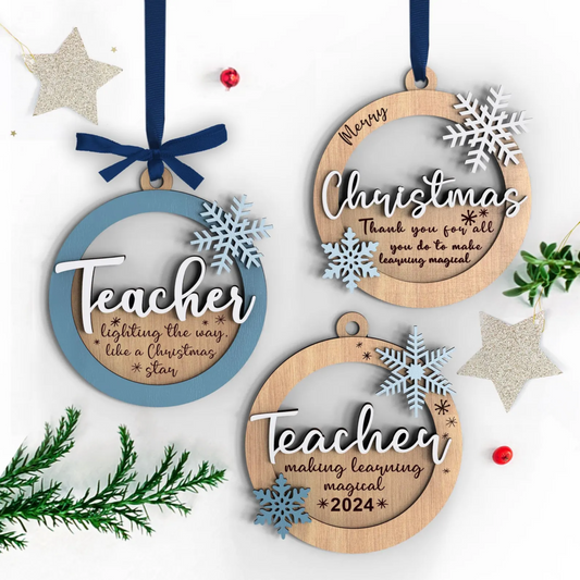 Christmas Custom Teacher Ornaments