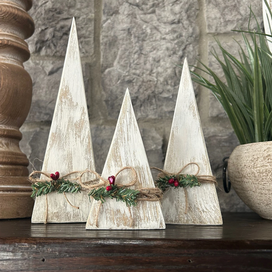 Christmas Tree Twig Wooden Decor