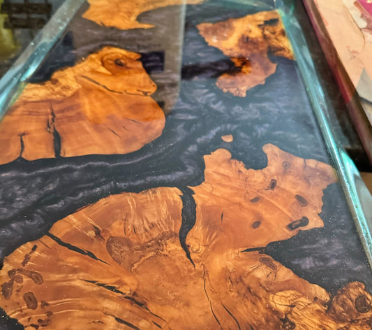 Personalized Epoxy Resin Wood Table