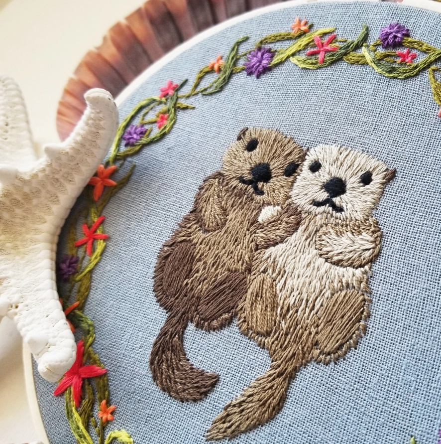 Otterly Adorable Embroidery Kit