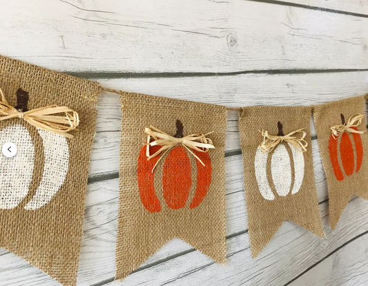 Rustic Fall Burlap Banner