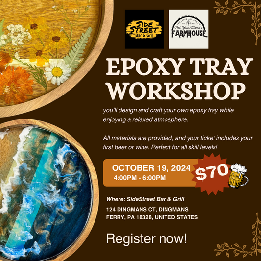 Epoxy Tray Class at the SideStreet Bar & Grill